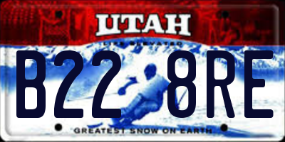 UT license plate B228RE