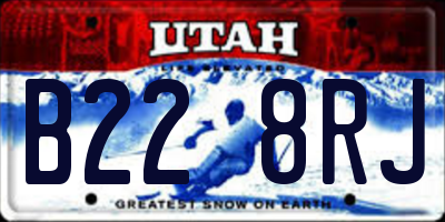 UT license plate B228RJ