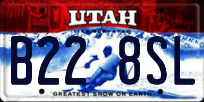 UT license plate B228SL