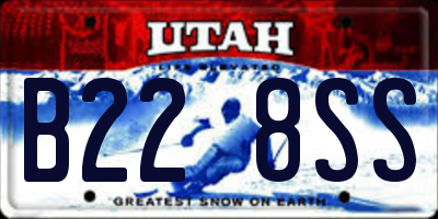 UT license plate B228SS