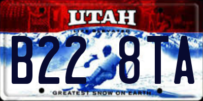 UT license plate B228TA