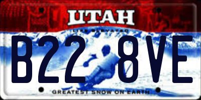 UT license plate B228VE