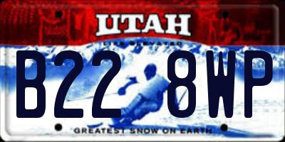 UT license plate B228WP