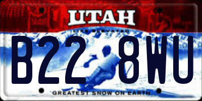 UT license plate B228WU