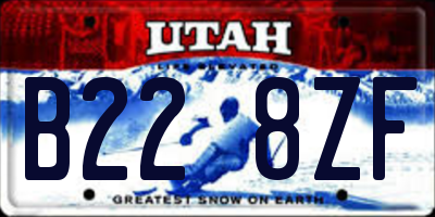 UT license plate B228ZF
