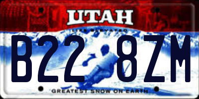 UT license plate B228ZM