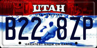 UT license plate B228ZP