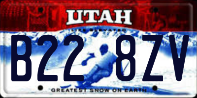 UT license plate B228ZV