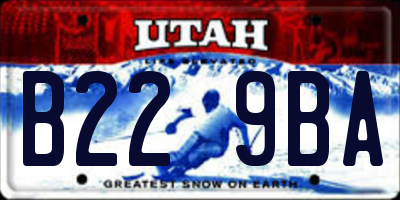 UT license plate B229BA