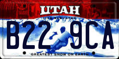 UT license plate B229CA
