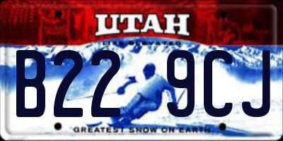 UT license plate B229CJ