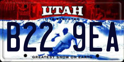 UT license plate B229EA