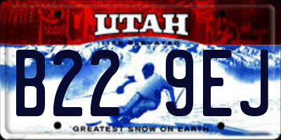 UT license plate B229EJ