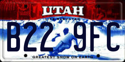 UT license plate B229FC