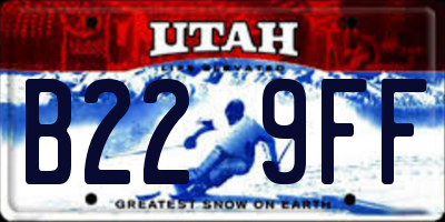 UT license plate B229FF