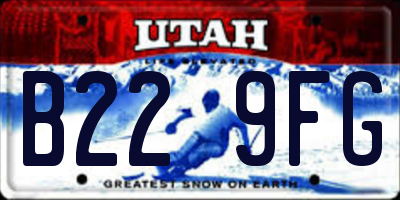 UT license plate B229FG