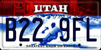 UT license plate B229FL