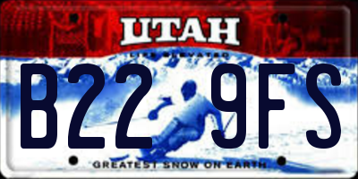 UT license plate B229FS