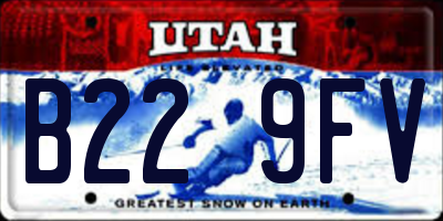UT license plate B229FV