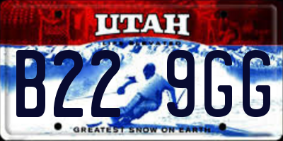 UT license plate B229GG