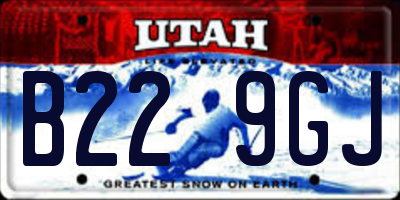 UT license plate B229GJ