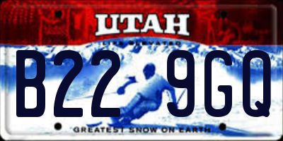 UT license plate B229GQ