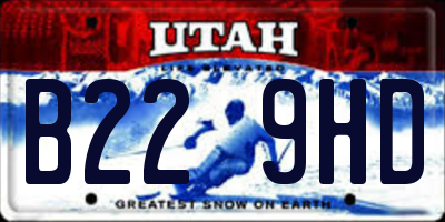 UT license plate B229HD