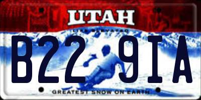 UT license plate B229IA