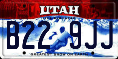 UT license plate B229JJ