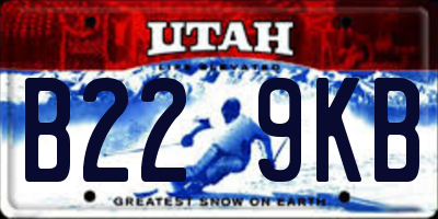 UT license plate B229KB