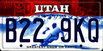 UT license plate B229KQ