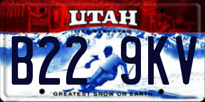 UT license plate B229KV
