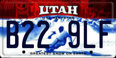 UT license plate B229LF