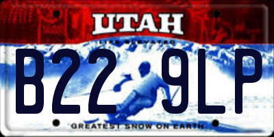 UT license plate B229LP