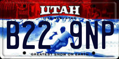 UT license plate B229NP