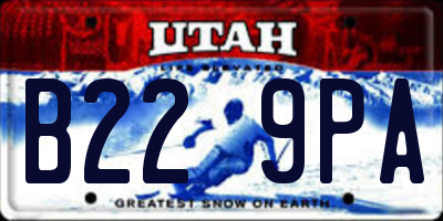 UT license plate B229PA