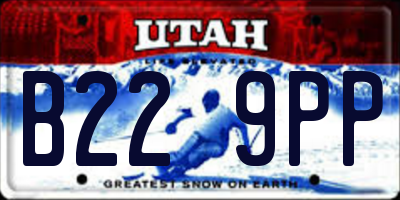 UT license plate B229PP