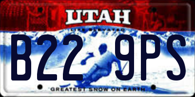 UT license plate B229PS