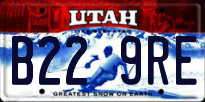 UT license plate B229RE