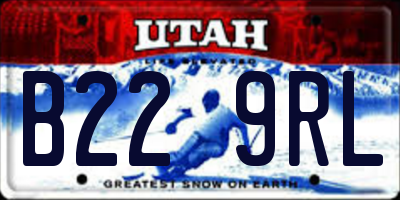 UT license plate B229RL