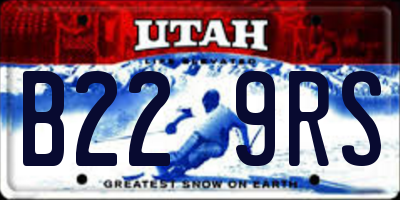 UT license plate B229RS