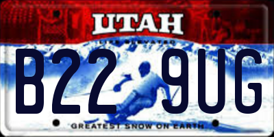 UT license plate B229UG