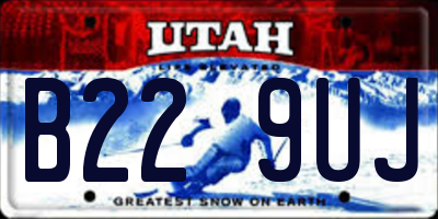UT license plate B229UJ