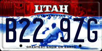 UT license plate B229ZG