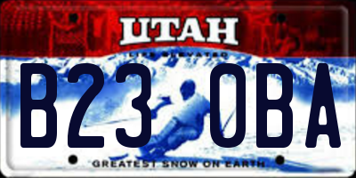 UT license plate B230BA
