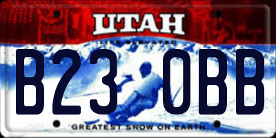 UT license plate B230BB