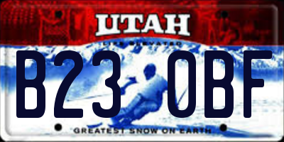 UT license plate B230BF