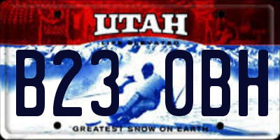 UT license plate B230BH