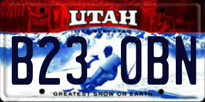 UT license plate B230BN