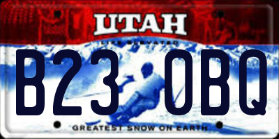 UT license plate B230BQ